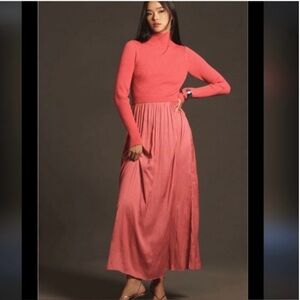 Anthropologie pink Maxi Dress